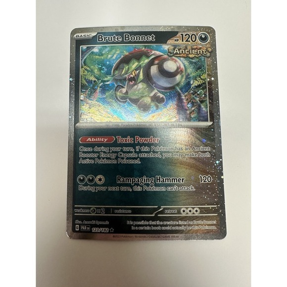 123/182 pokemon card - Scarlet & Violet - Paradox Rift - Brute Bonnet if this Pokmon has an Ancient Booster Energy Capsule attached Pokemon Scream Tail - Slither